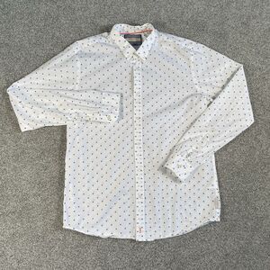 Scotch & Soda Shirt Men's Long Sleeve Button Up Cotton Regular Fit White Size XL